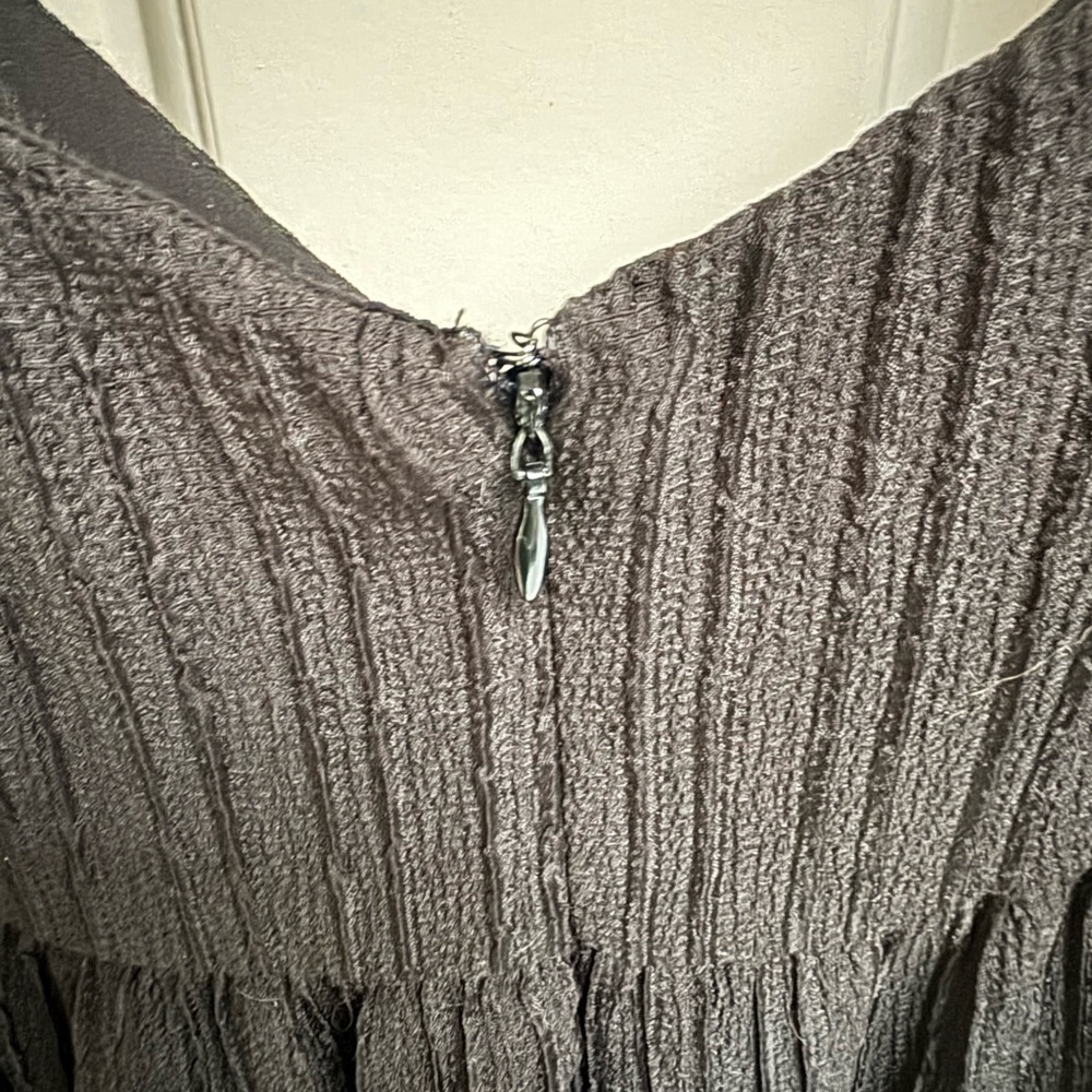 Astr Black Rouched Long Puff-Sleeve Maxi - Picture 4 of 9